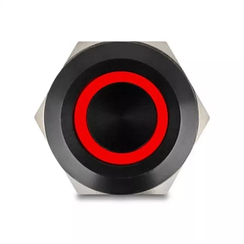Panelowy przycisk przełącznikowy DELOCK 22015 22 mm, 12 V, 5 zacisków lutowniczych