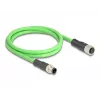 Kabel sieciowy DeLOCK M12 D-kodowany 4-pinowy męski do żeńskiego PUR (TPU) 1 m