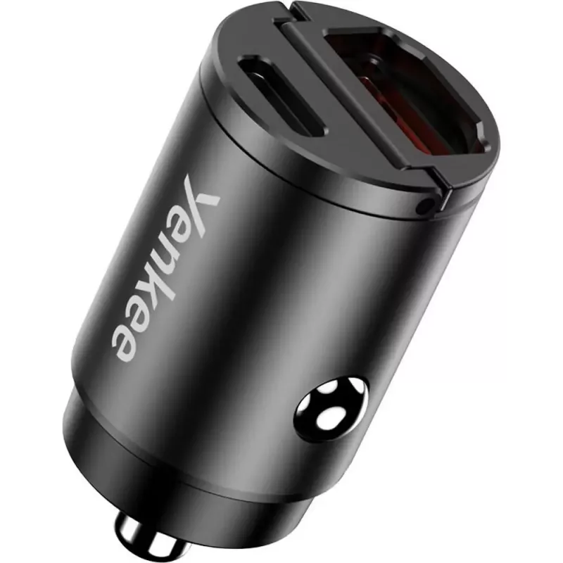Ładowarka samochodowa YENKEE CAR 02 Power Delivery 30W z portami USB-A i USB-C
