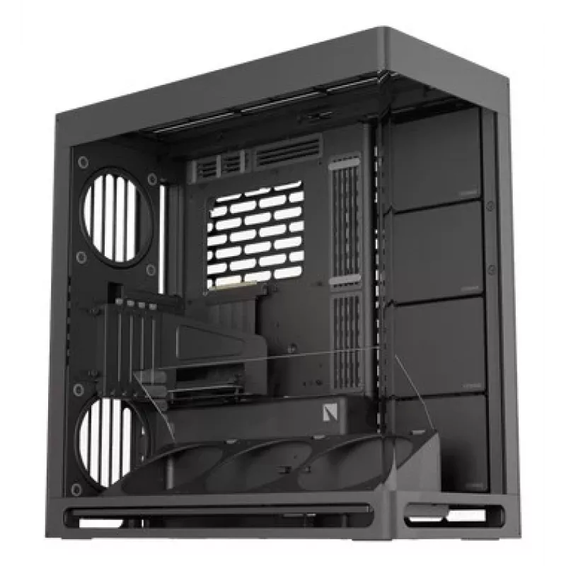 Obudowa PC HAVN HS 420 VGPU, Midi-Tower, E-ATX, szkło hartowane, kabel riser PCIe 5.0 - czarna