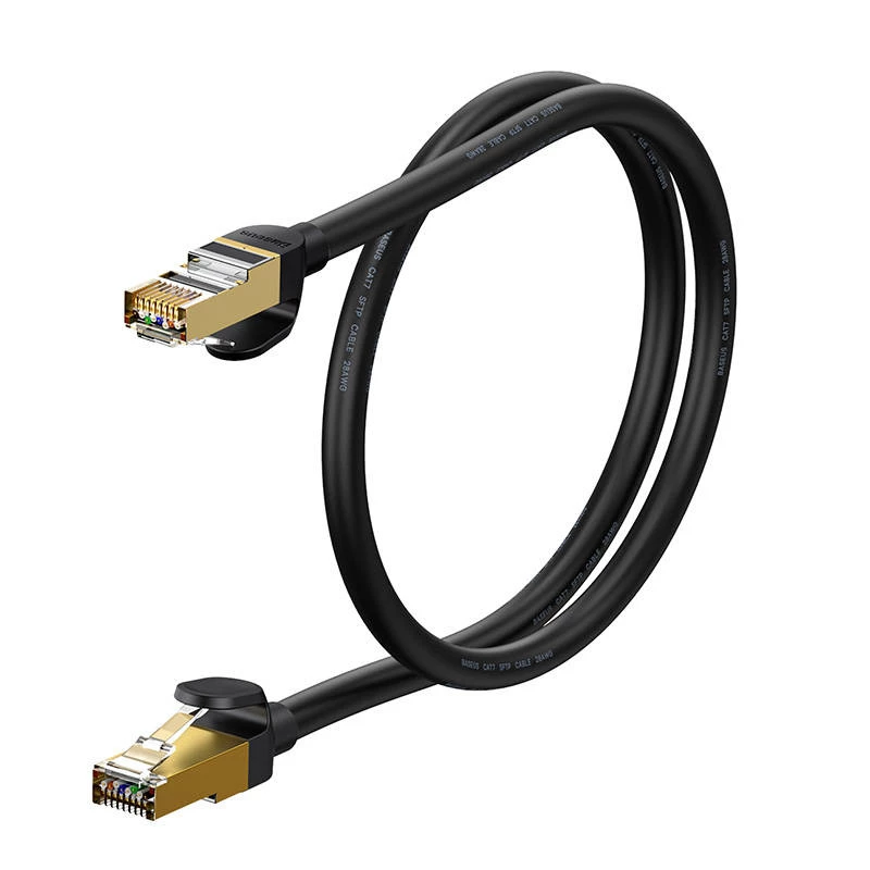 Kabel sieciowy Baseus Ethernet RJ45, 10 Gb/s, 1 m (czarny)