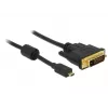 adapter kablowya wideo DeLOCK 83586 Micro-HDMI na DVI-D 2 m czarny