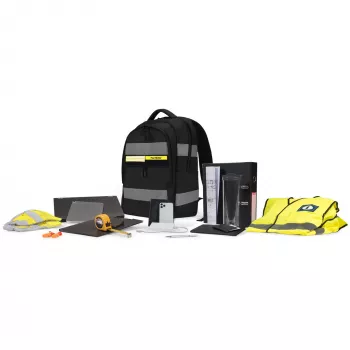 Plecak DICOTA Hi-Vis V2 Czarny 320x220x455mm PET TPU