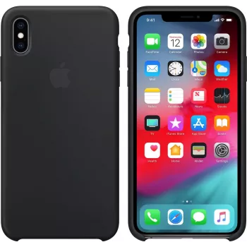 Apple - Etui na telefon komórkowy - Silikonowe - Czarne - do iPhone XS Max (MRWE2ZM/A)