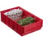 Pojemnik do przechowywania allit 456531, 185×300×81 mm, czerwony, organizer na części z tworzywa sztucznego