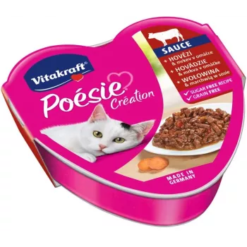 Mokra karma dla kota Vitakraft POESIE CREATION SOS — wołowina i marchewka saszetka 85 g, 8% białka, 4,5% tłuszczu
