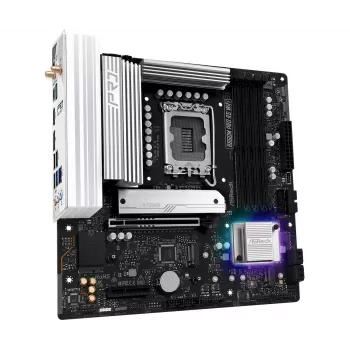 Płyta główna ASRock B860M Pro RS WiFi — Intel B860, LGA 1851, micro ATX, DDR5, 4 DIMM, 3x M.2, 2.5Gb LAN, Wi‑Fi, Bluetooth