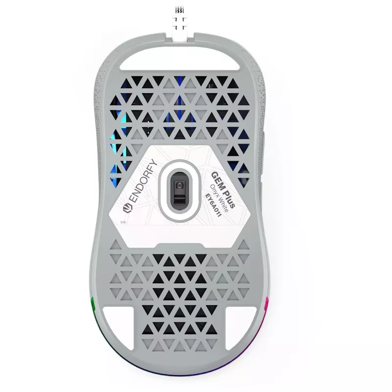 ENDORFY GEM Plus Onyx Biały mysz Gaming Praworęczna USB Type-C Optyczna 19000 DPI