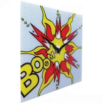 NeXtime klok 8173 Boom, 43x43 cm, ścienny, czerwony/żółty/biały