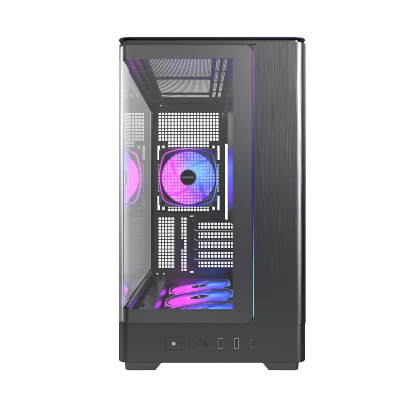 Obudowa PC Montech KING 15 PRO Czarna — midi tower micro ATX / Mini-ITX