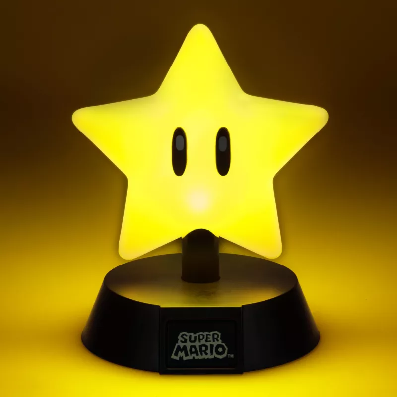 Lampa stołowa Paladone Super Mario Super Star Icon Light — dekoracyjna lampka nocna LED