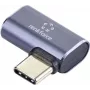 Renkforce Adapter USB4® [1x wtyk USB4® - 1x gniazdo USB-C®] 40 Gbit/s, 90° kątowy w lewo, wtyk aluminiowy (RF-5245272)