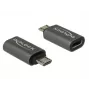DeLOCK - Adapter USB - USB-C (gniazdo) na Micro-USB Typ B (wtyk) - USB 3,1 Gen 1 - 2,8 cm - Antracyt (65927)