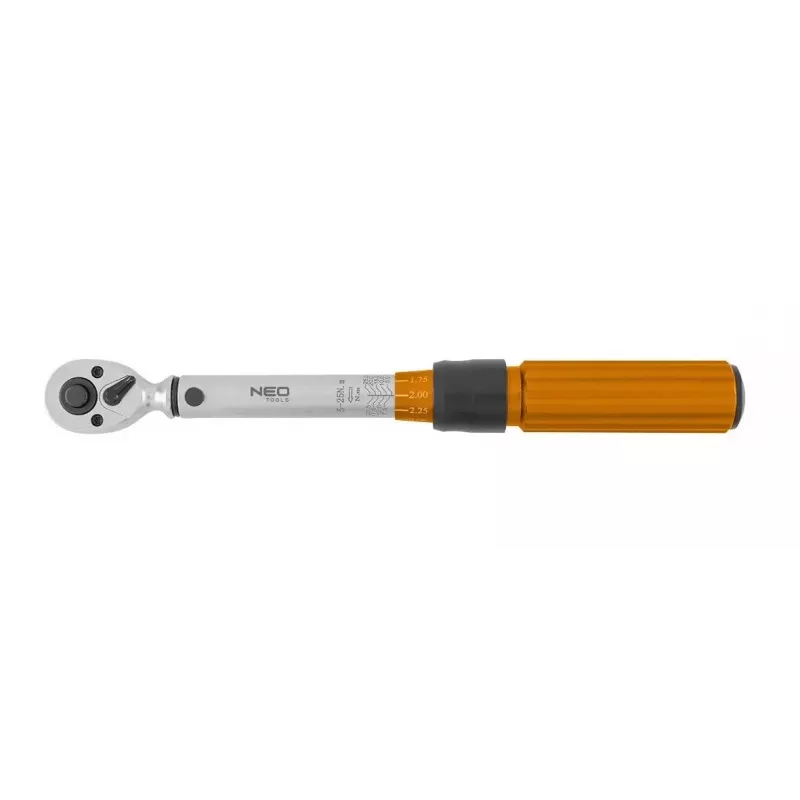 Neo Tools klucz dynamometryczny 1/4 dwukierunkowy, 5-25 NM, zestaw 21 szt.