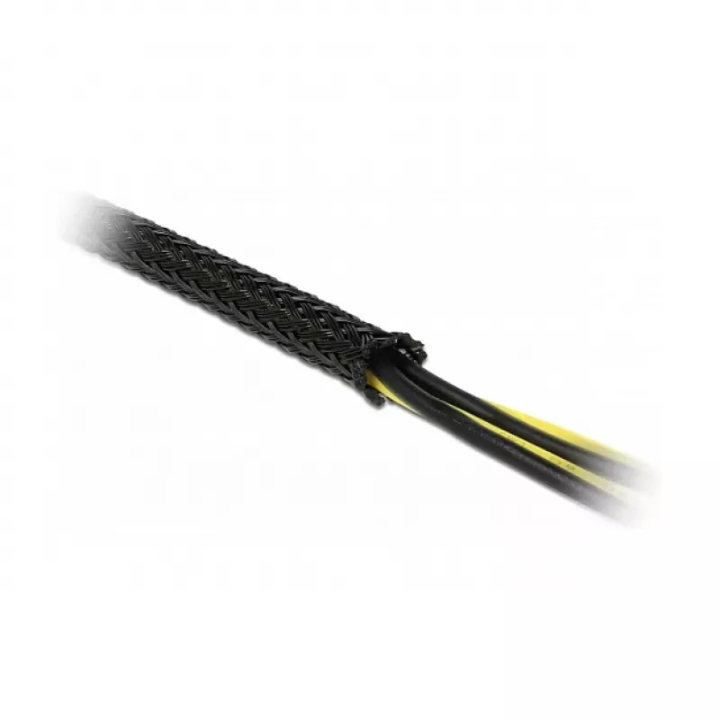 Oplot pleciony DeLOCK 18902 10 m x 12 mm czarny