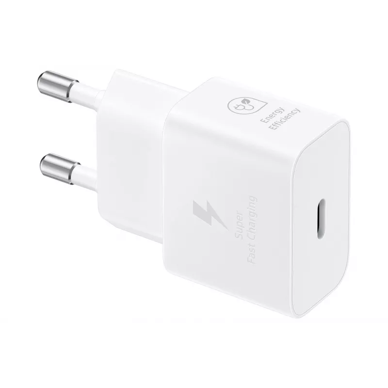 Szybka ładowarka sieciowa USB Samsung EP-T2510 25 W biała, USB‑C, PPS, Super Fast Charging