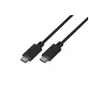 Kabel USB 2.0 USB-C na USB-C LANBERG CA-CMCM-10CU-0010-BK 1 m, czarny, 480 Mbit/s, pozłacane styki