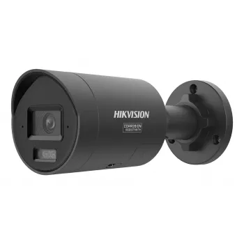 Kamera IP bezpieczeństwa Hikvision Pro Series ColorVu 4 MP stała mini bullet, przetwornik CMOS 1/1.8 cala, 111,1° H, 30 kl./s, przewodowa, montaż na ścianie, czarna