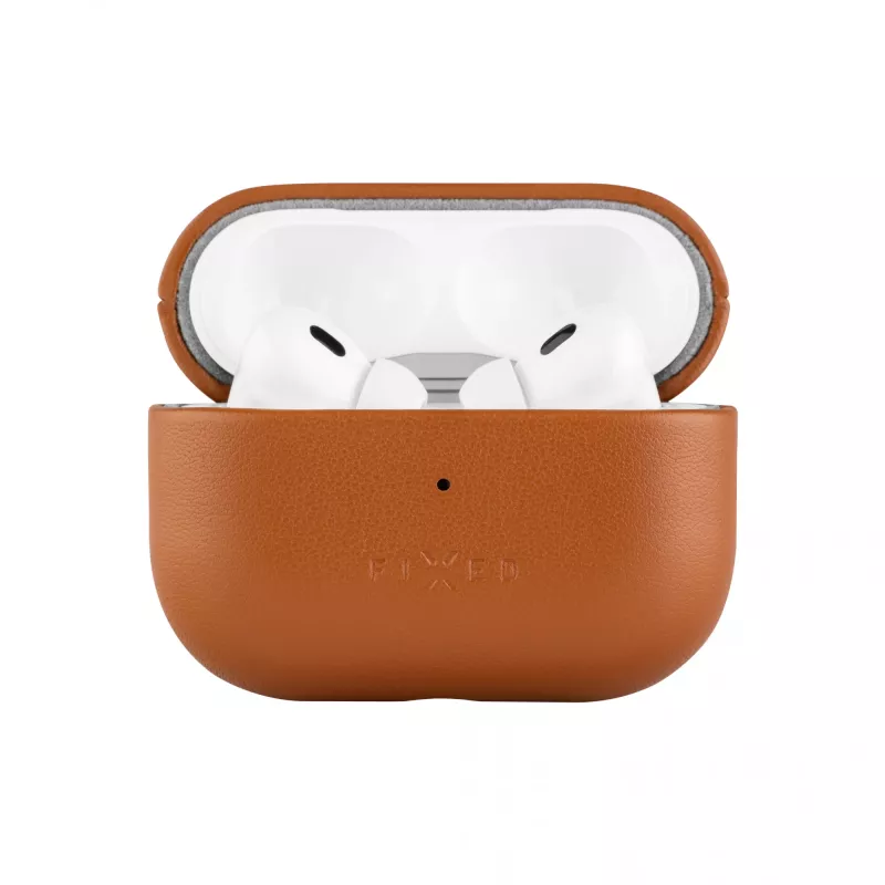 Etui na słuchawki Fixed z obsługą MagSafe | Apple AirPods Pro 2/Pro 2 (USB-C) | Brązowy | Skóra
