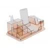 Organizer na biurko DeLOCK 18341 przezroczysty brązowy plastik 145x250x85mm