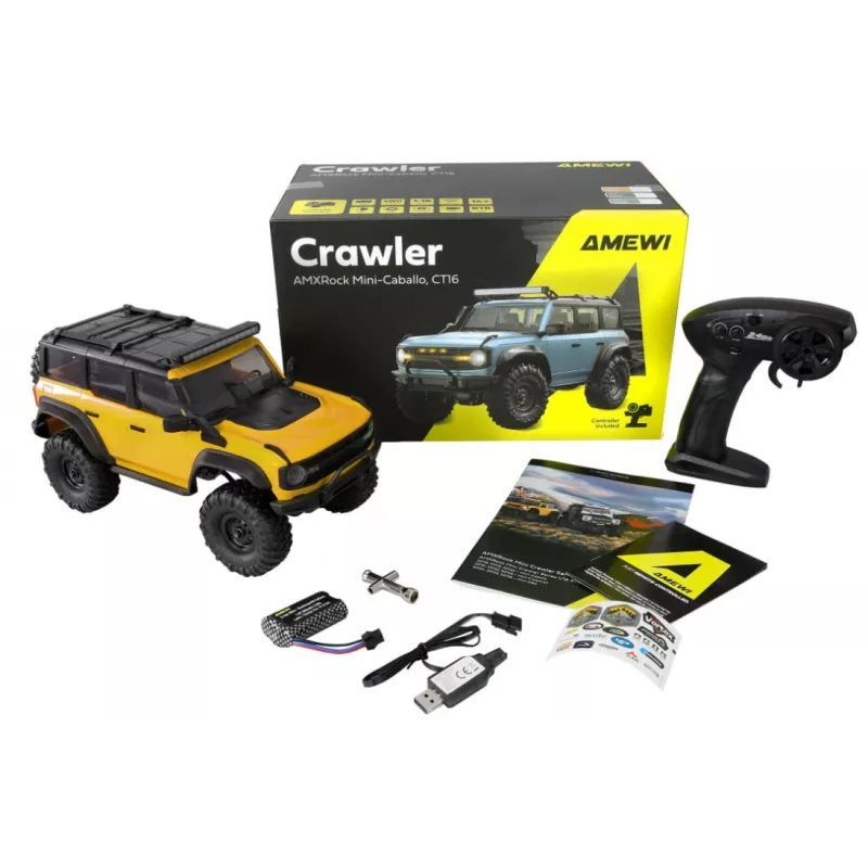 RC crawler Amewi Mini-Cabalo AMXRock 4WD 1:16 RTR, elektryczny, gotowy do jazdy