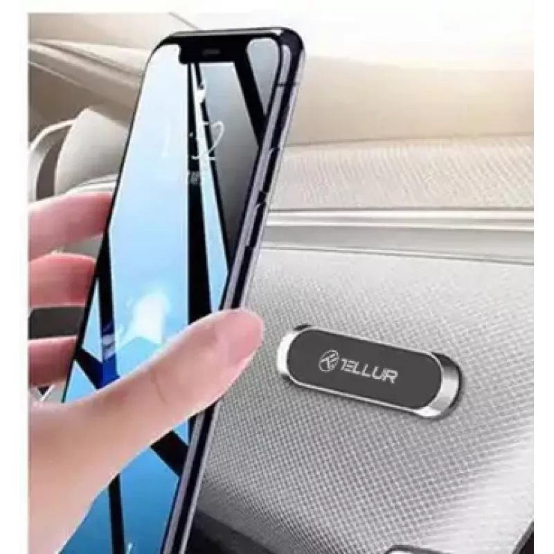 Magnetyczny uchwyt samochodowy do telefonu Tellur MCM8, klejony, szary