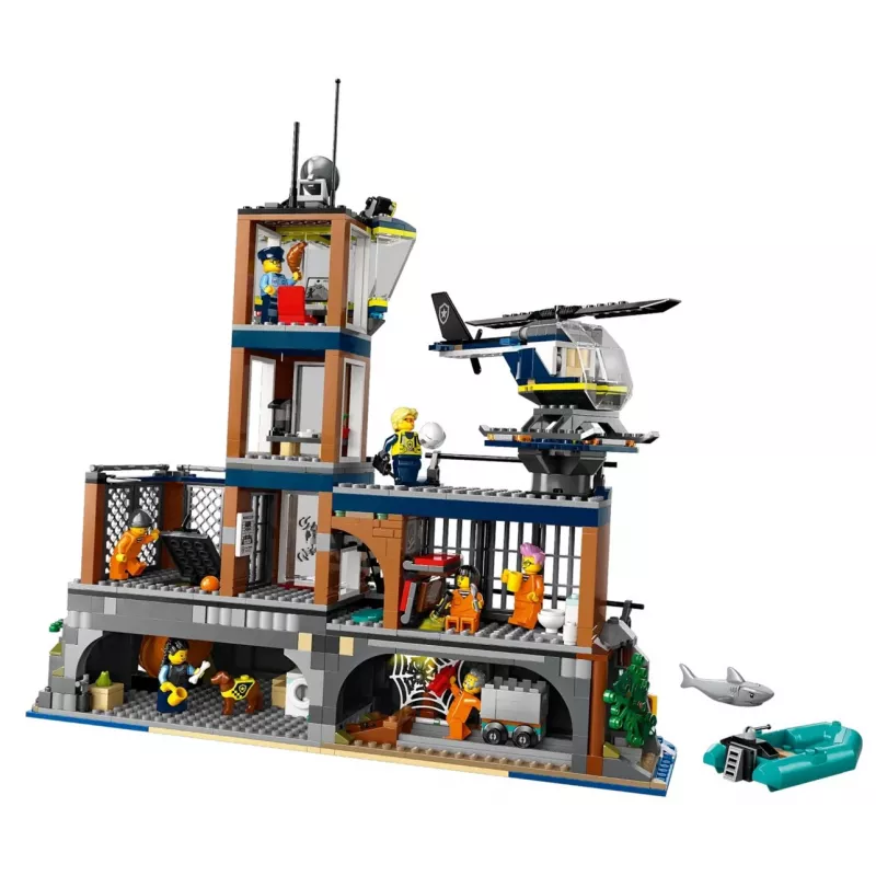 LEGO City Zabawka konstrukcyjna Posterunek policji Wyspa więzienna 60419 — 980 elementów, 7 minifigurek, 370×400×160 mm