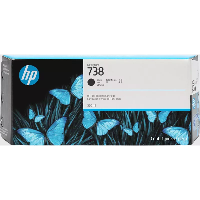 HP 738 300-ml Czarny DesignJet wkład atramentowy