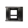 Szafa wisząca Extralink Rack 6U 600x600 AZH czarna, montaż na ścianie, typ uchylny