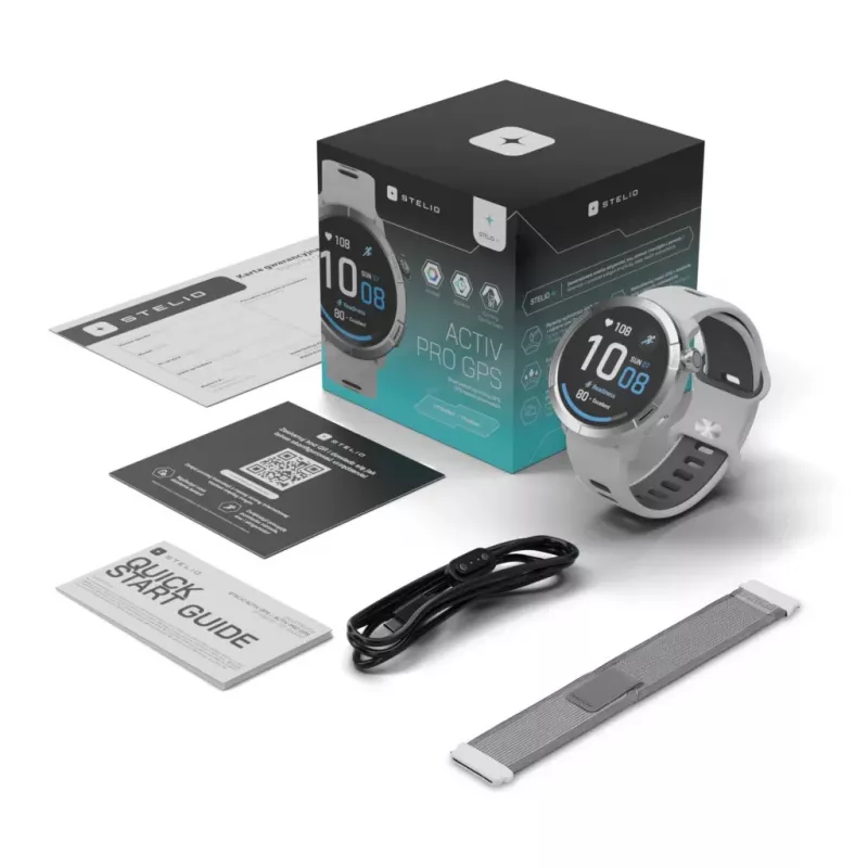 Stelio smartwatch Activ Pro GPS model STSWA102TN, tytanowa koperta 46mm