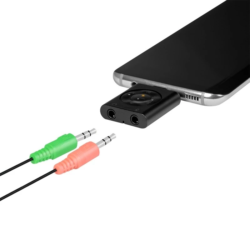 Adapter audio USB3.2 USB-C/M na 2x3,5mm/ż 7.1