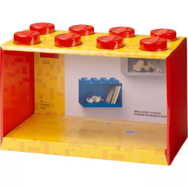 Room Copenhagen LEGO Brick Shelf 8 Shelf 41151730 (Czerwony)