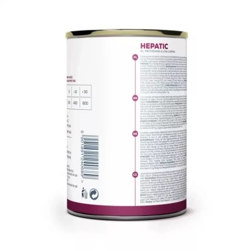 Mokra karma dla psów VETEXPERT Veterinary Diet Hepatic, 400 g, wsparcie wątroby, smak mięsny