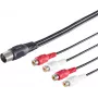ShiverPeaks Diodenstecker 10231 adapter kablowy 5-pin na 4 RCA, 0,20 m