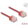 Kabel sieciowy DeLOCK RJ45 Cat.6 0.5m Czerwony