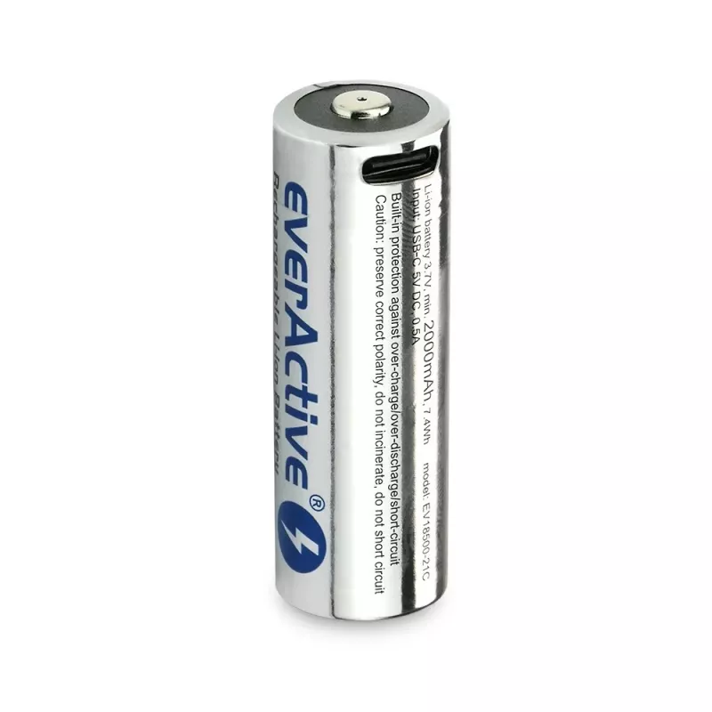Bateria ogniwo 18500 3,7V Li-ion 2100mAh z ładowaniem przez USB-C
