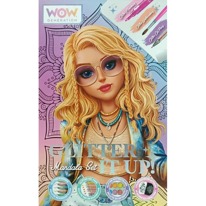 Zestaw kreatywny do malowania Kids Euroswan WOW00084 — Zestaw brokatu do mandali dla dzieci