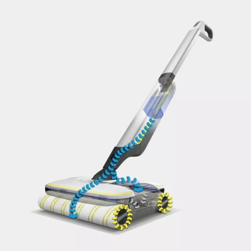 Kärcher FC 7 CORDLESS Miotła elektryczna Akumulatorowa Na mokro Bezworkowa Czarny, Biały, Żółty 2,85 Ah
