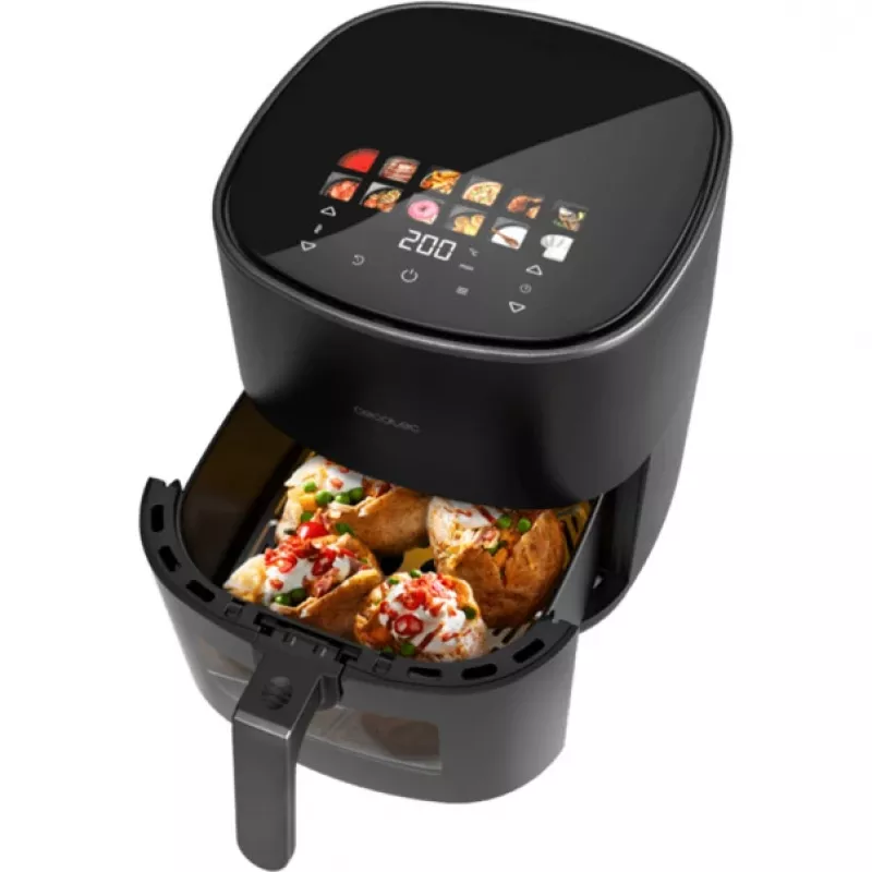 Gorące powietrze frytownica Cecotec Cecofry&Grill Duoheat 6500, 6,5 l, 2200 W, dotykowy LCD, czarny