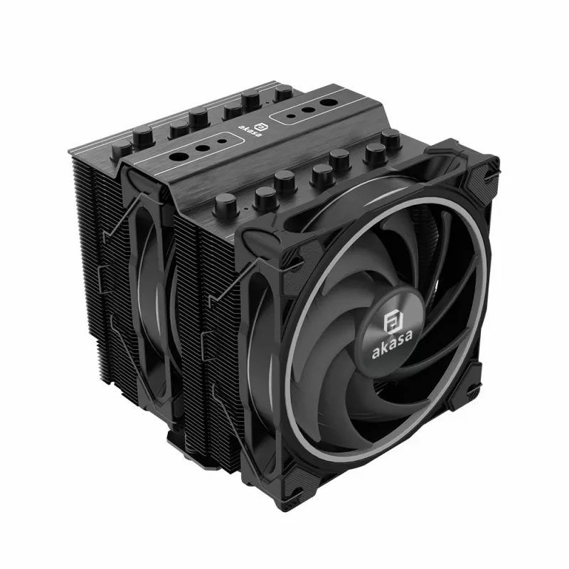 Chłodzenie powietrzne Akasa SOHO H7 12 cm Czarne 500-2000 RPM Łożysko ceramiczne