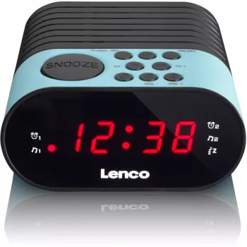 Radio z budzikiem Lenco CR-07 Czarny Niebieski