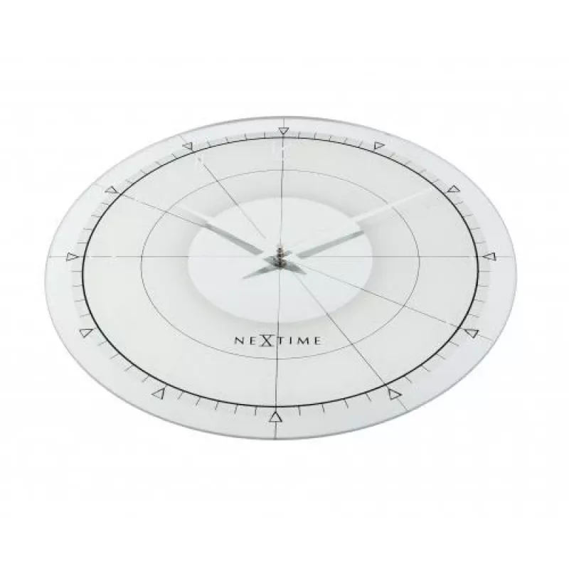 NeXtime klok 8125 Fancy Round, Ø43 cm, ścienna, biało-srebrna