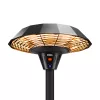Elektryczny stojący promiennik podczerwieni na taras TARGUS TB2068S-01, 2000 W, 3 poziomy mocy, IP45, do 20 m²