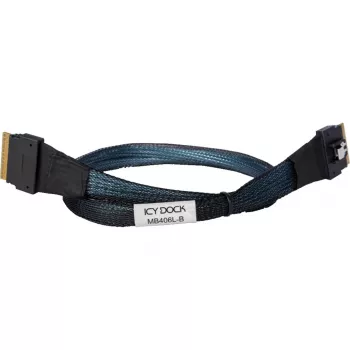 ICY DOCK - MB4026L-B - Kabel SlimSAS 4i SFF-8654 na OCuLink 4i SFF-8611 – 0,5 m