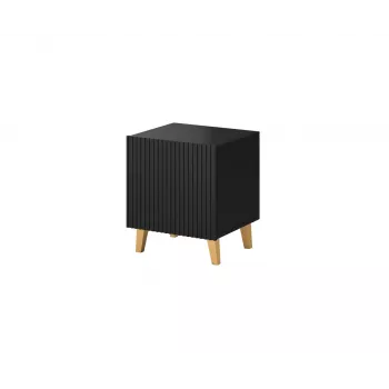 Zestaw szafek nocnych cama meble PAFOS, 2 szt., 45×40×51 cm, matowa czerń, płyta MDF/wiórowa