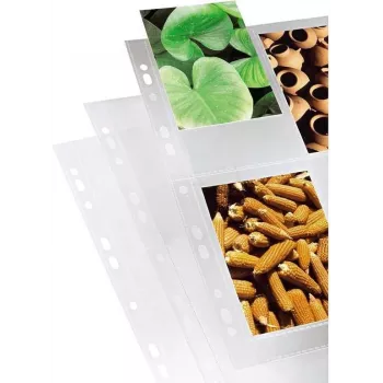 Hama koszulki fotograficzne do albumów z mechanizmem pierścieniowym A4, przezroczyste, 10 x 15 cm - opakowanie zbiorcze