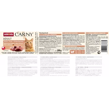 ANIMONDA Carny Adult Chicken, turkey and duck hearts - mokra karma dla kota - 200g