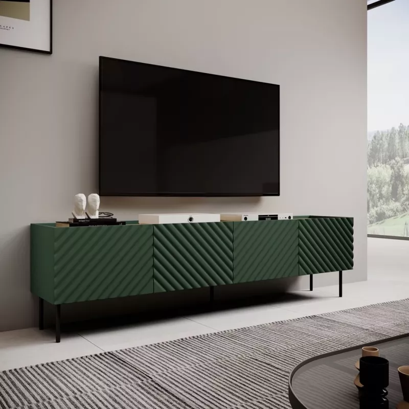 4D szafka RTV ONDA 200x40xH54.35 zielony (stojąca lub montowana na ścianie)