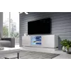 TV cabinet cama meble QIU 160 — MDF biały gloss, 1600×420×570 mm