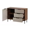 Komoda cama meble ALMERA 104x42x75 cm, orzech/cashmere, 3 szuflady, płyta wiórowa